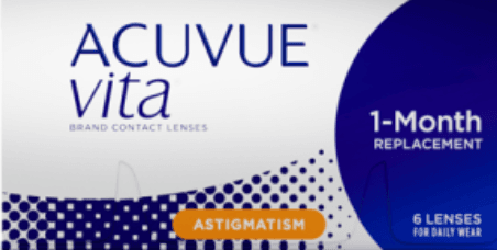 ACUVUE VITA for ASTIGMATISM contact lens box