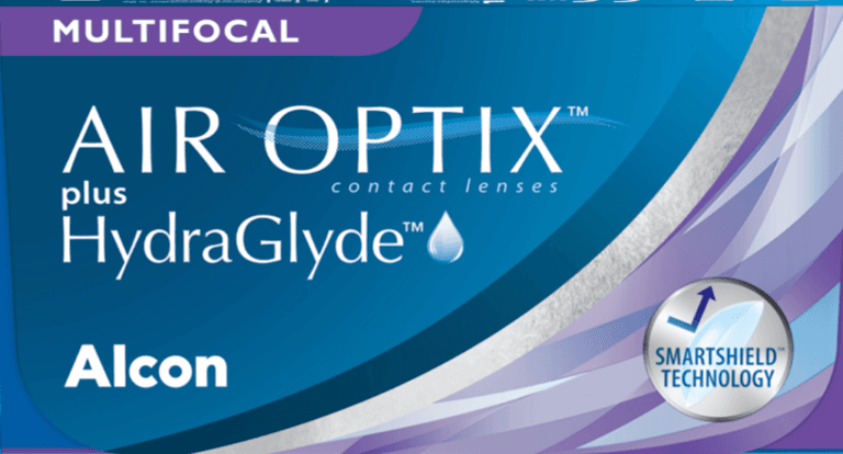 AIR OPTIX plus HydraGlyde Multifocal contact lens box