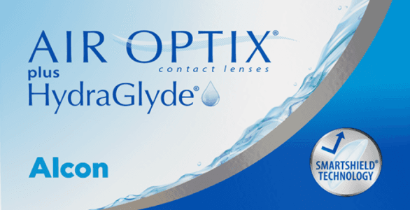 AIR OPTIX plus HydraGlyde contact lens box