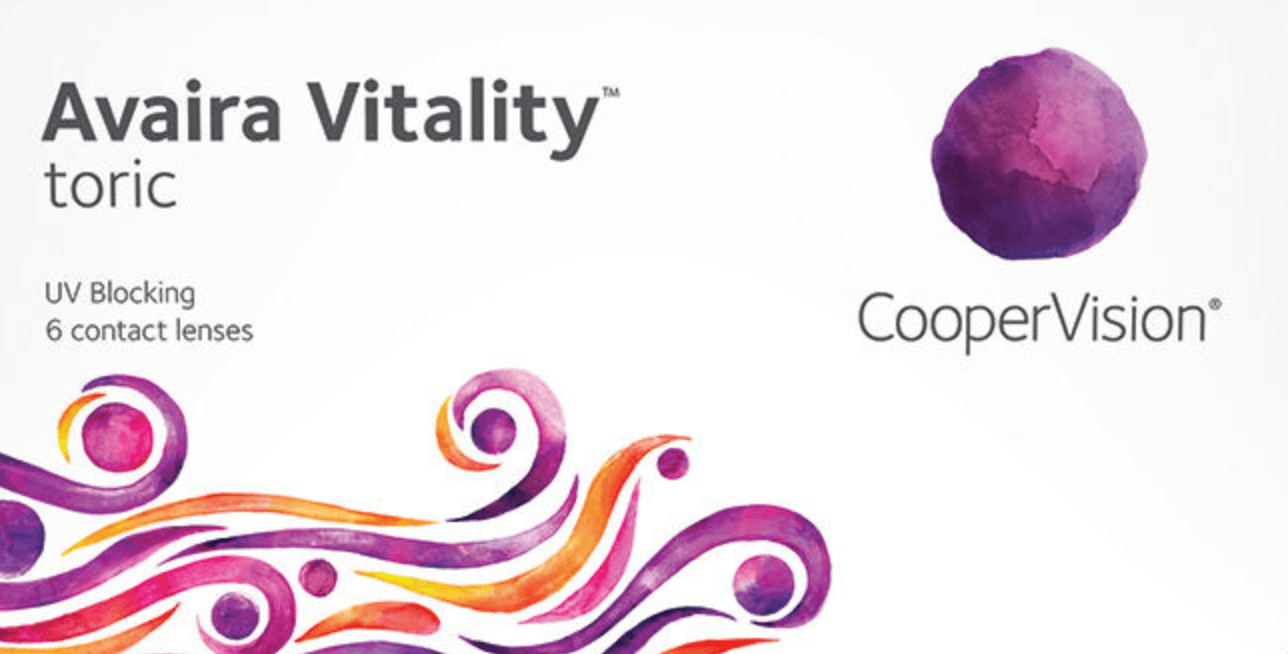 Avaira Vitality toric contact lens box