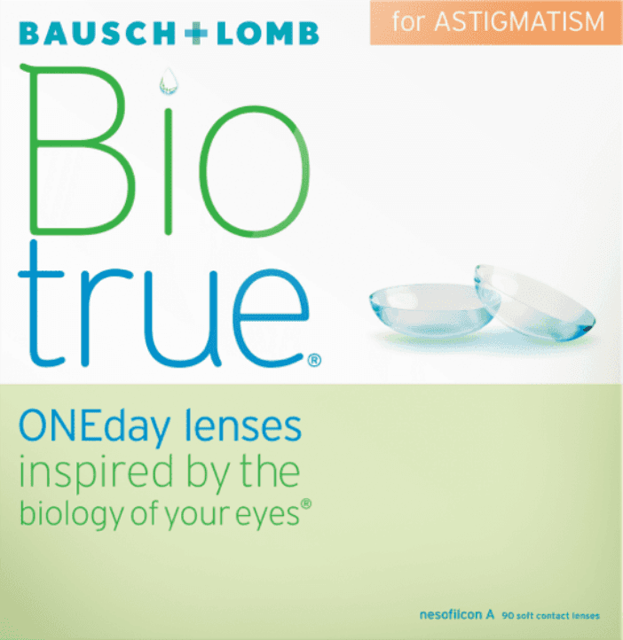 Biotrue ONEday for Astigmatism contact lens box