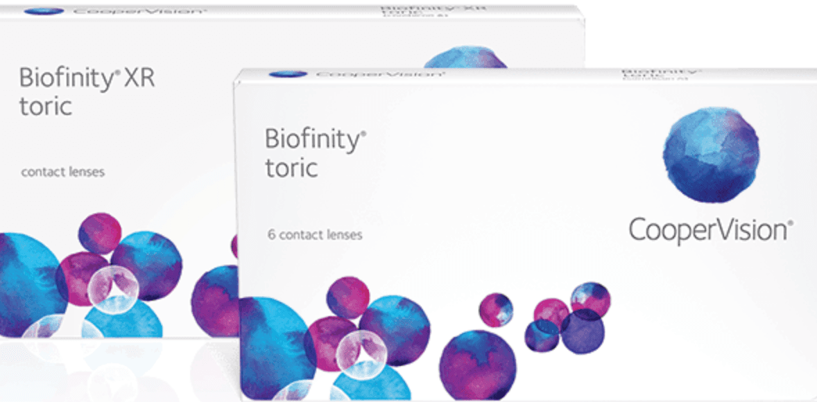 Biofinity toric contact lens box