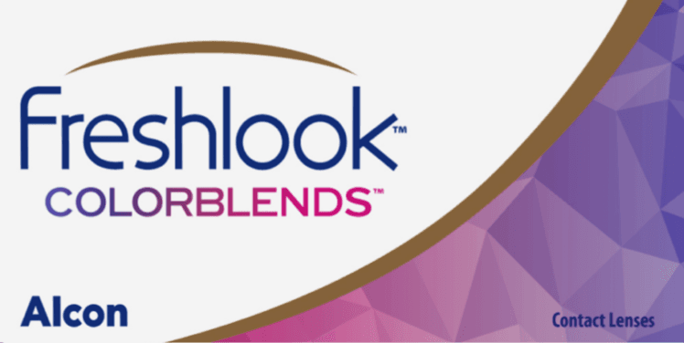 Freshlook COLORBLENDS contact lens box