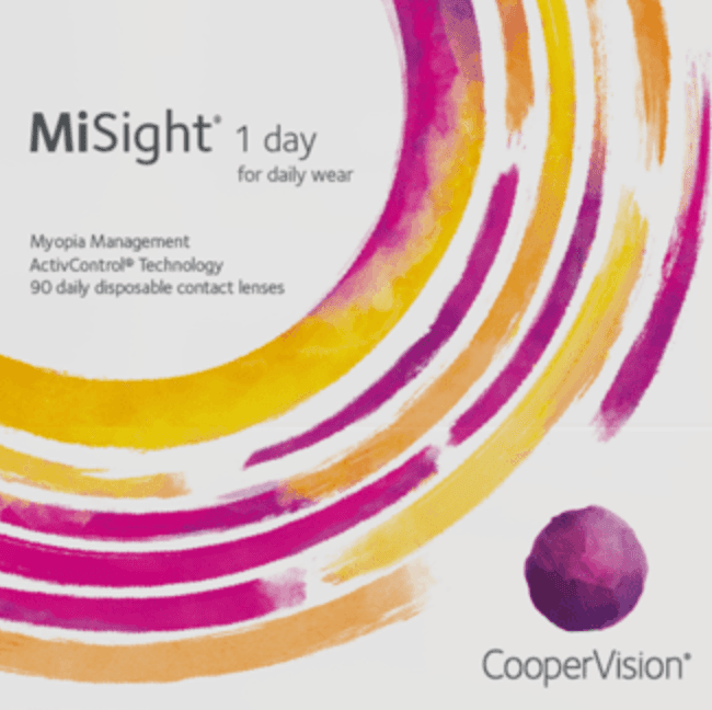 MiSight 1 day contact lens box