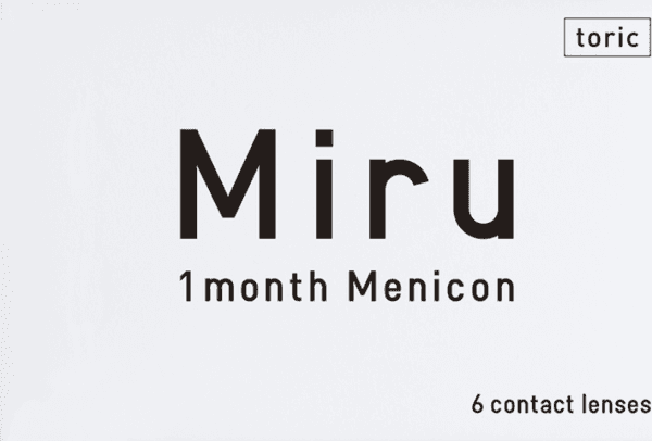 Miru 1month Menicon Toric contact lens box