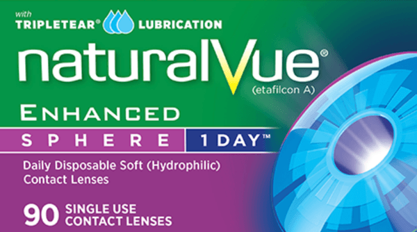 NaturalVue Enhanced Sphere 1 Day contact lens box