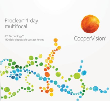 Proclear 1 day multifocal contact lens box