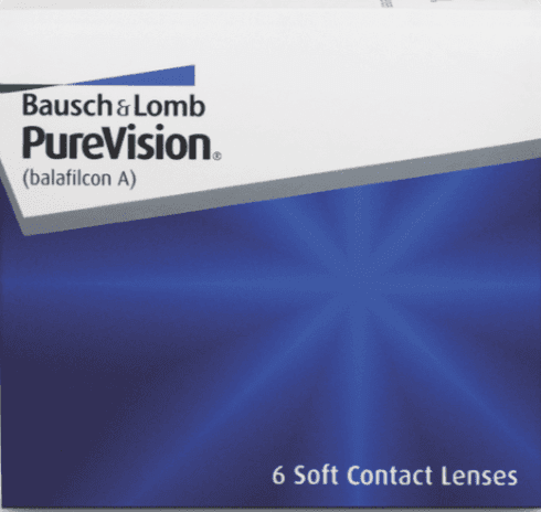 PureVision contact lens box