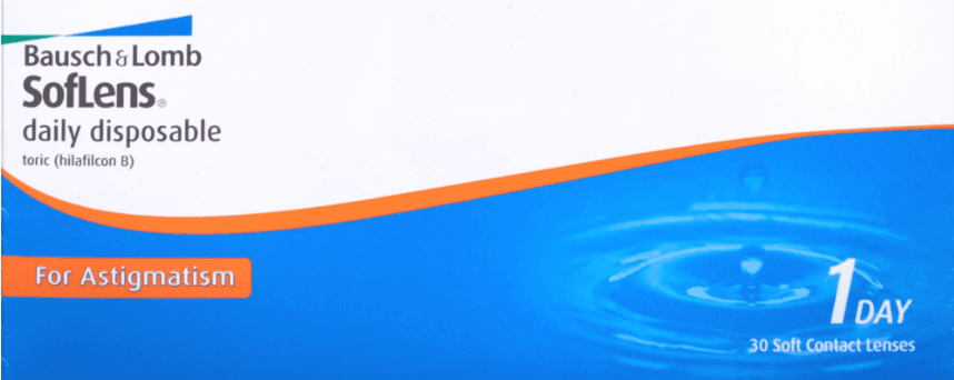 SofLens daily disposable for Astigmatism contact lens box