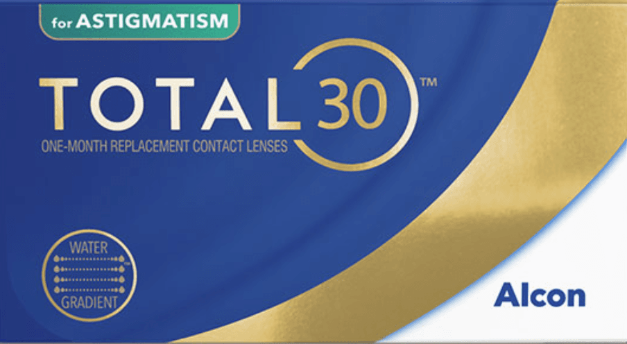 TOTAL30 for Astigmatism contact lens box