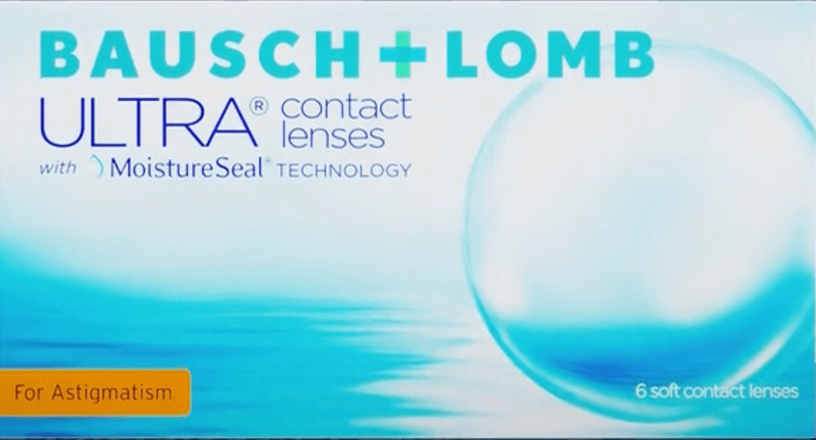 ULTRA for Astigmatism contact lens box