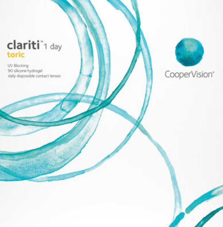 clariti 1 day toric contact lens box